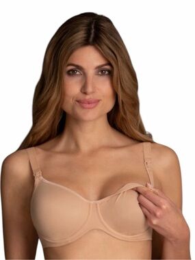 Anita Basic‎ - Microfibre Underwire Nursing Bra Deep Sand NEW - 36F